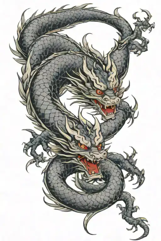 Oriental Yakuza Serpant Dragon