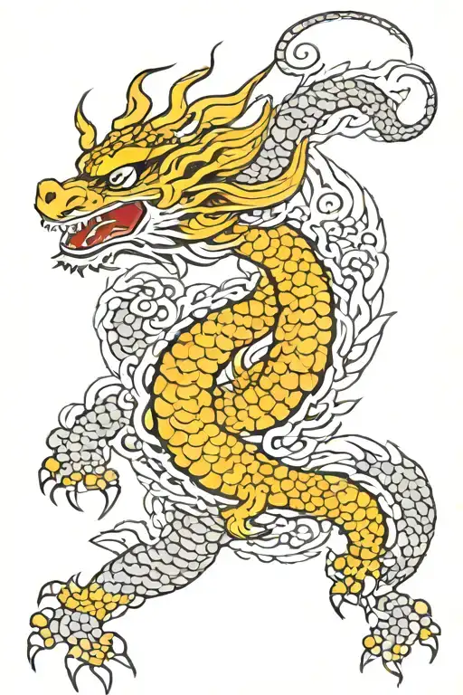 Oriental Yakuza Serpant Dragon