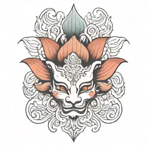 Lotus Top View With Demon