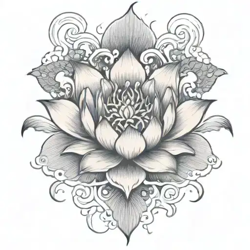 Lotus Top View With Hidden Demon