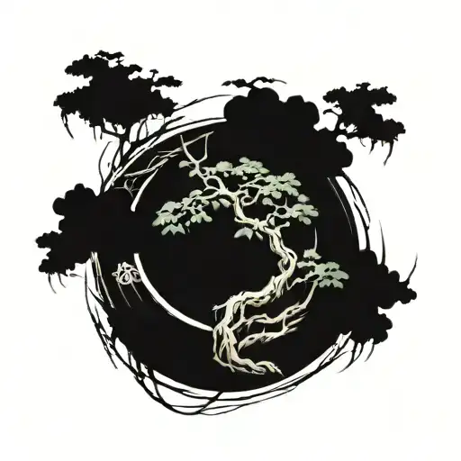 Enso With Tree Inside