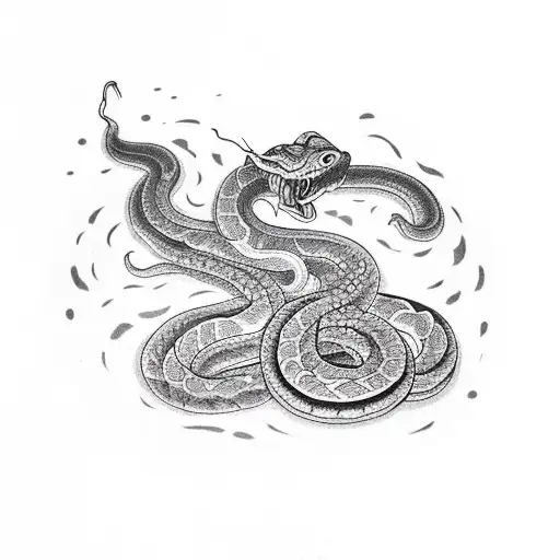 Snake Bitting An Oni