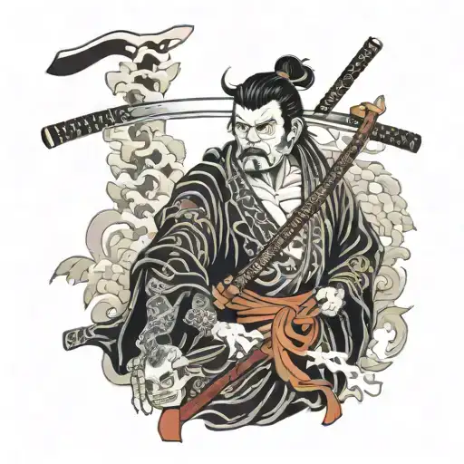 Dark Lord With A Katana Sword