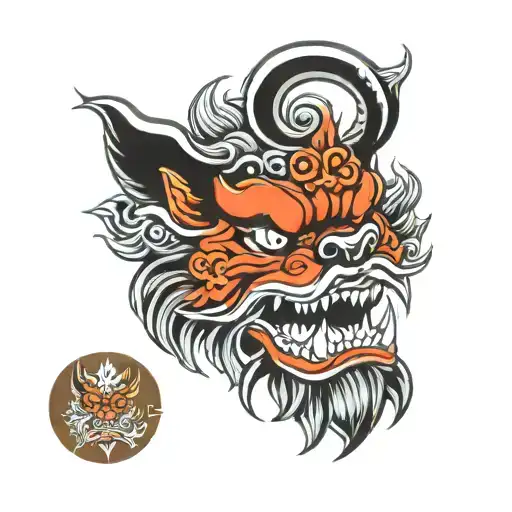 Japanese Foo Dog Head