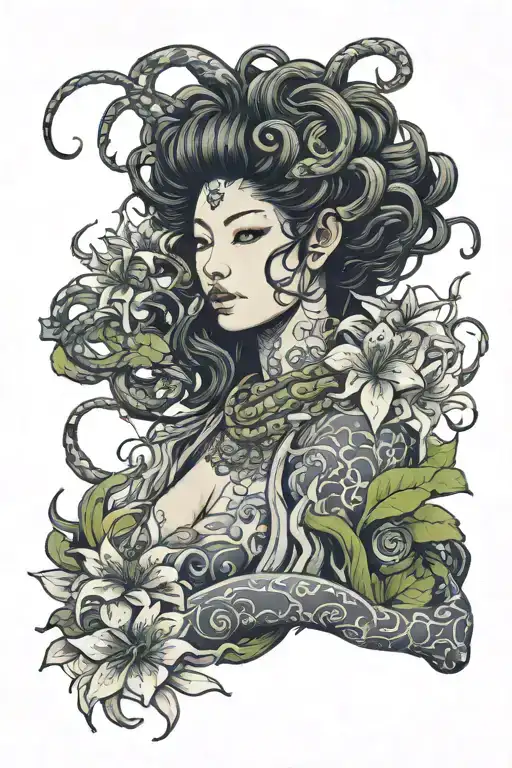 Medusa And Japanese Spider Lilies Bloom