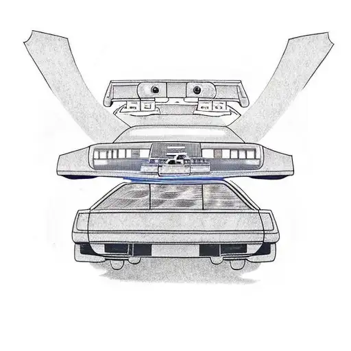 Delorean Car With Back To The Future References