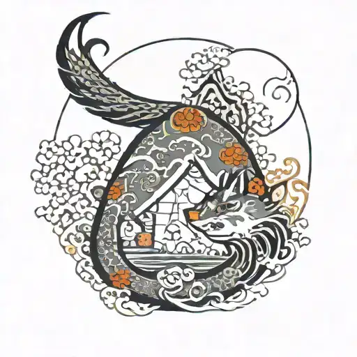 Shephard Dog Tail Look Like Moon Rising