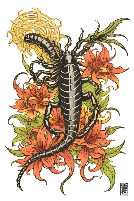 Centipede And Red Spider Lily Like Tokyo Ghoul Anime