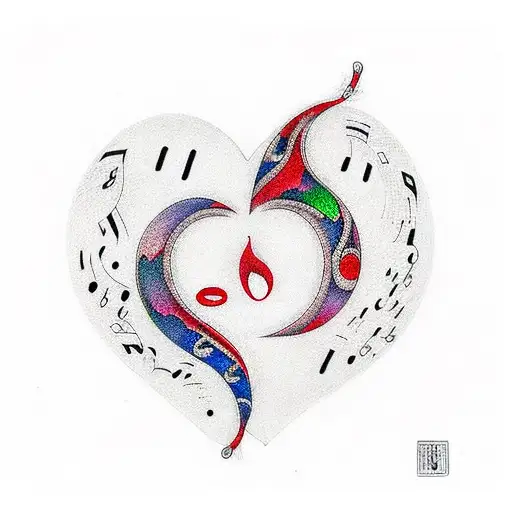 A Heart Made With Music Notes