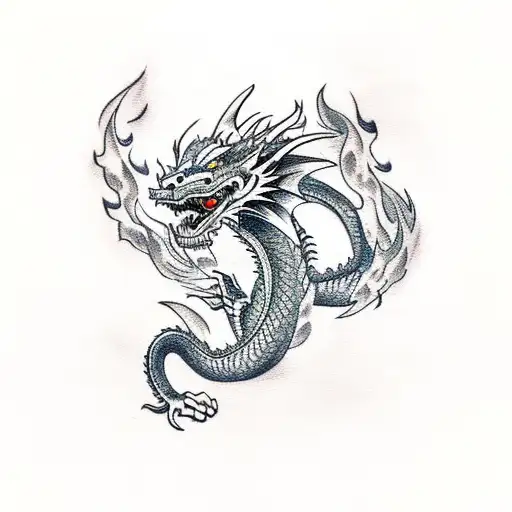 Dragon With Fire Breath