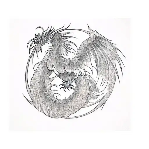 Phoenix And Dragon