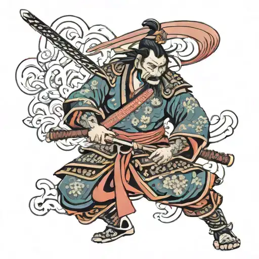 Traditional Japanese Samurai Warrior