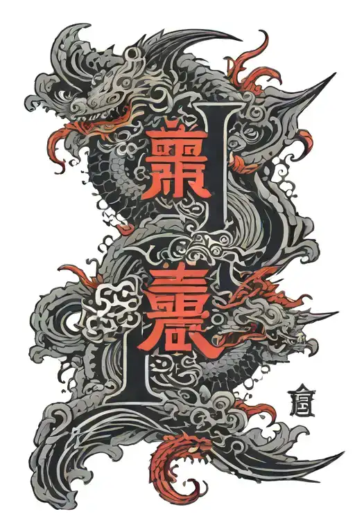 Carolyn Wrote Vertically Red Gothic Letters