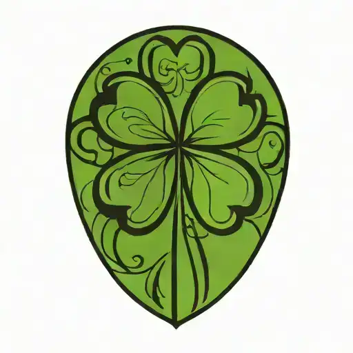 Celtic Four Leaf Clover Tattoo Inspired Design