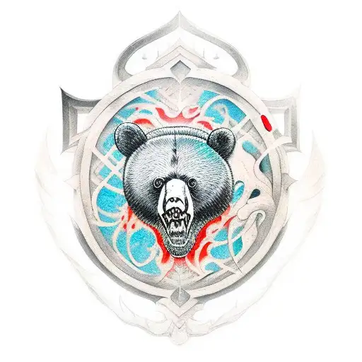 Demonic Black Bear Shield