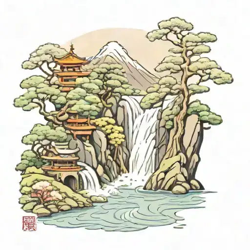 Japanese Waterfall