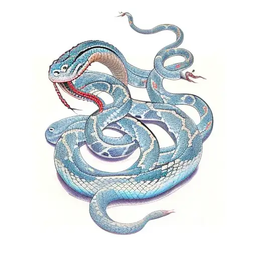 Snake And Crisantemos