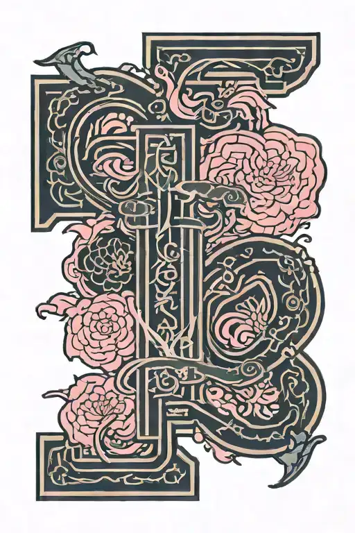 Japanese Letters For Kiyo Fukui In Pink And Black With Kawaii Core On It