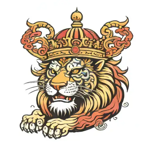 Lion Wearing A Crown