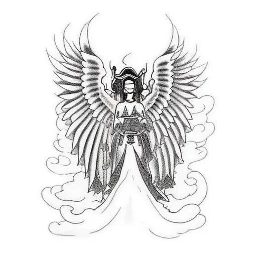 A Portrait Of Your Dad With Angel Wings