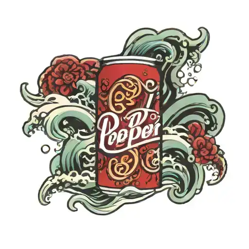 Dr Pepper Can In The Ocean Background