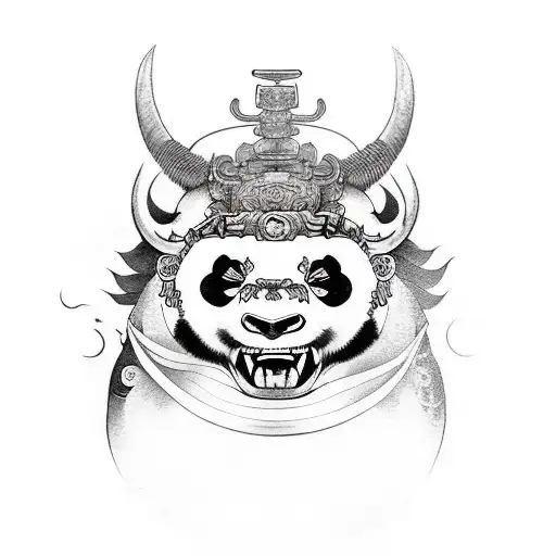 Oni Panda With Sword