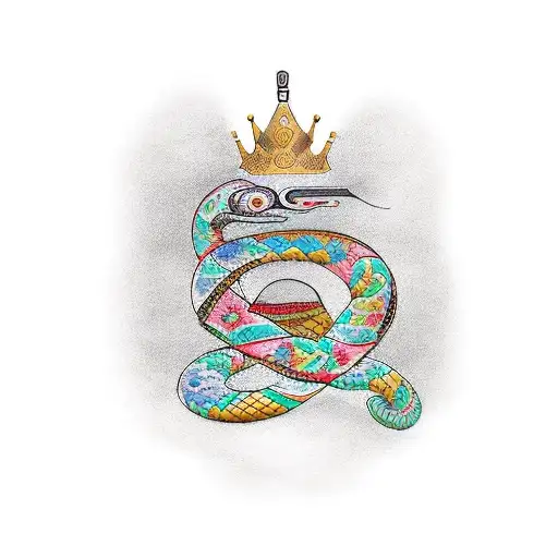 The Letters Tk With A Serpent And A Crown At The Rop