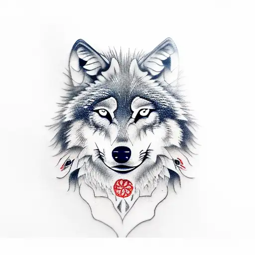 Wolf Realistic Japanese Style