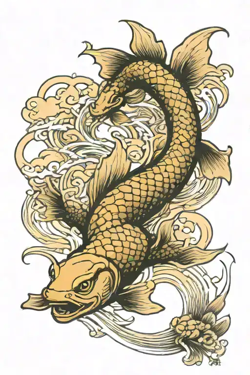 Carp Leaping In The Gate Transforming Into A Dragon