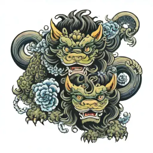 Two Foo Dog Male And Female