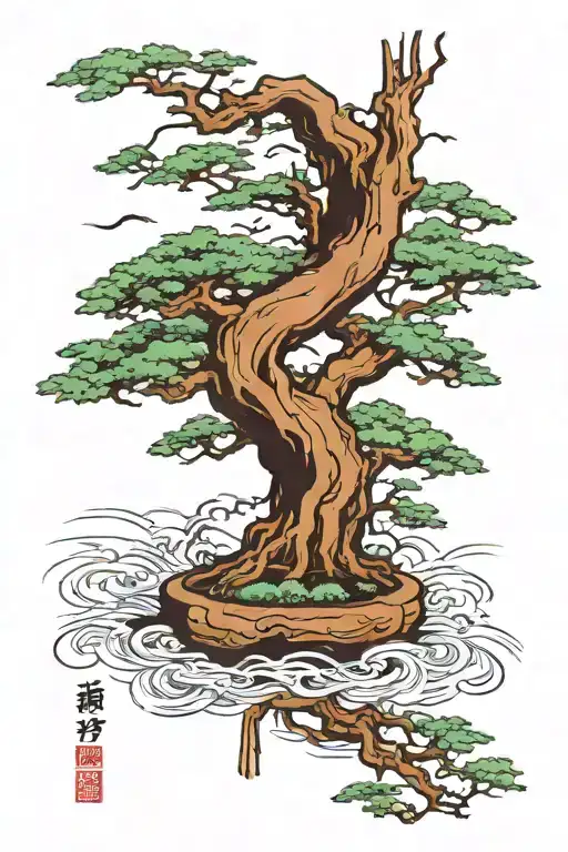 Bonsai Wraps Its Roots Around A Small Planet And Its Branches Develop In The Wind