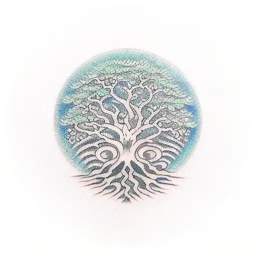Tree Of Life In Zen Circle