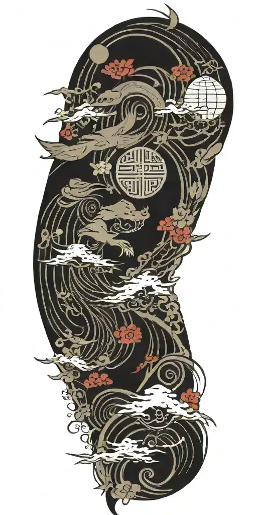 Traditional Japanese Tattoo Design Inspired By Computers