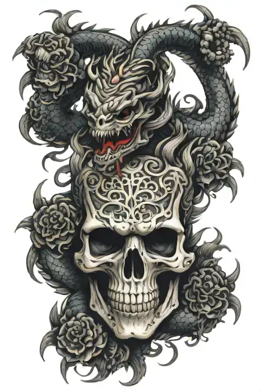 Skull Dragon Wrapped