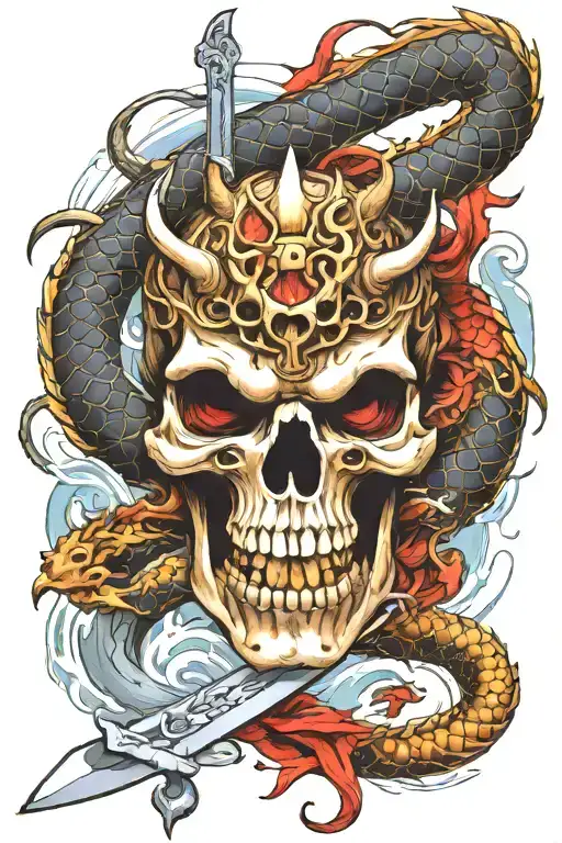 Skull Dragon Sword