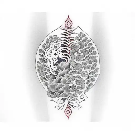 Empty Body Meditating With Nature Inside And A Brain