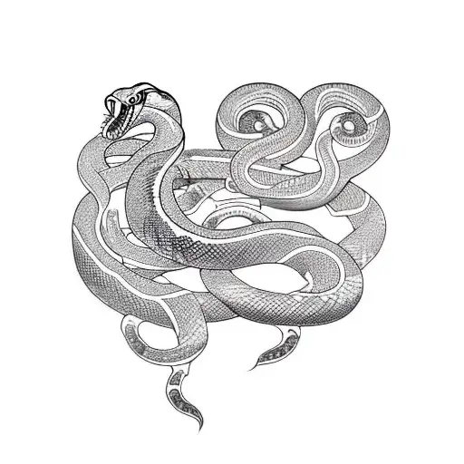 Snake On Left Shoulder To Chest