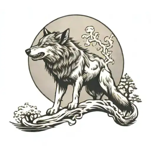 Wolf Howling At The Moon