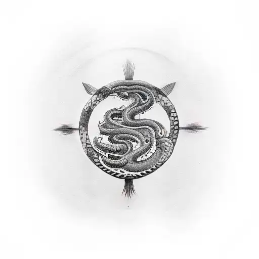 Berserk's Brand Of Sacrifice Symbol With Snakes
