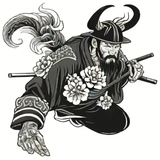 Flower Samurai Warrior
