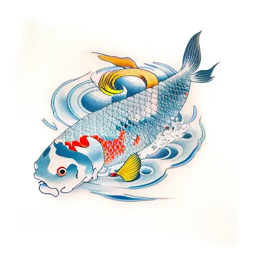 Koi Fish Swimming In Circle