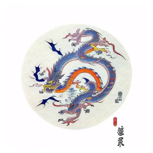 Dragon And Katsura Tree