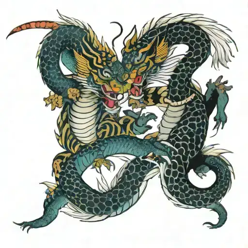 Dragon And Tiger Fighting