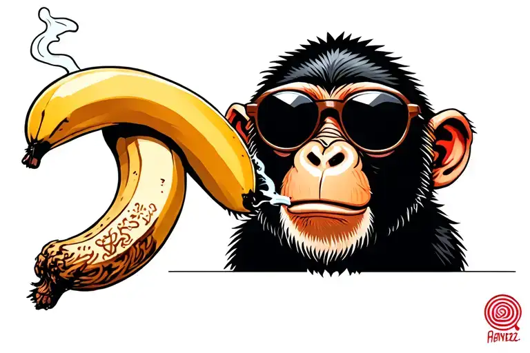 Monkey With Sunglasses Smoking A Banana Talking