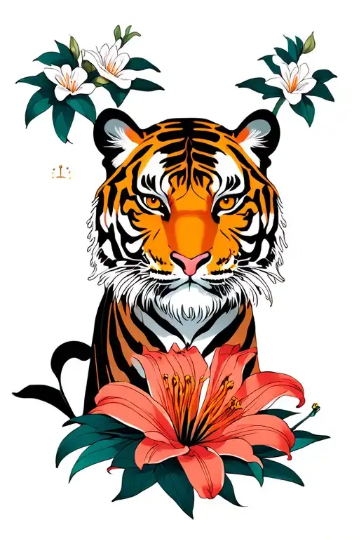 Tiger And Lilies