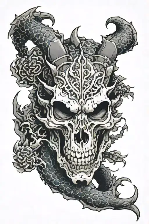 A Dragon Skull That Is A The Symbol For Anasi