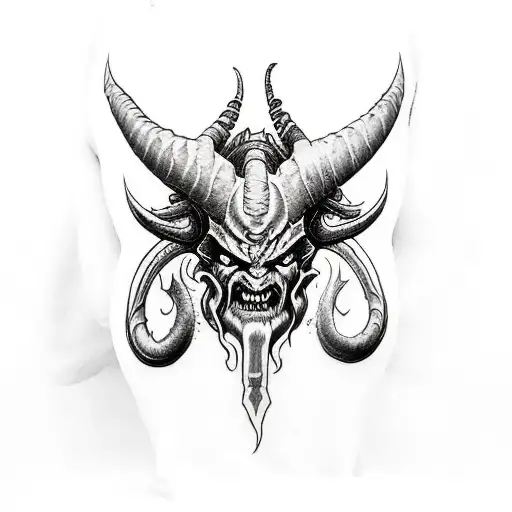 Full Body Illidan With Demon Wings And Horns