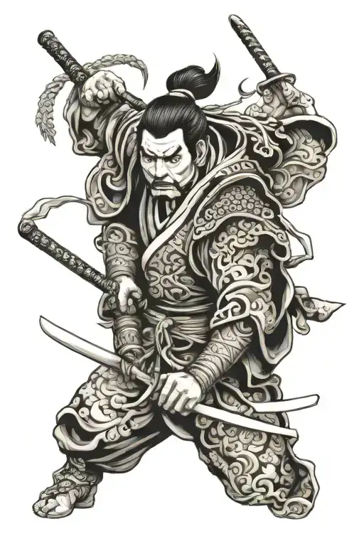 Black And White Samurai