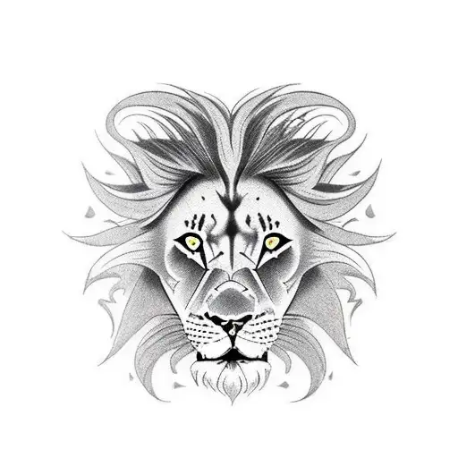 A Lion With A Rockstar Hairstyle And Sunglasses