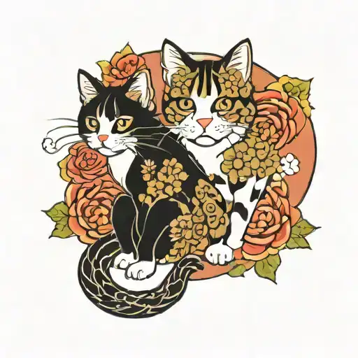 A Cat With His Friend